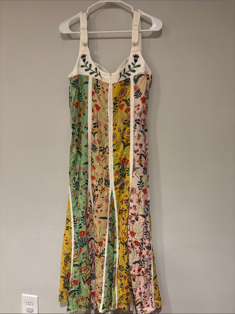 Christian Lacroix Floral Patchwork Maxi Dress with Straps - Yellow & Multicolor - Picture 5 of 8